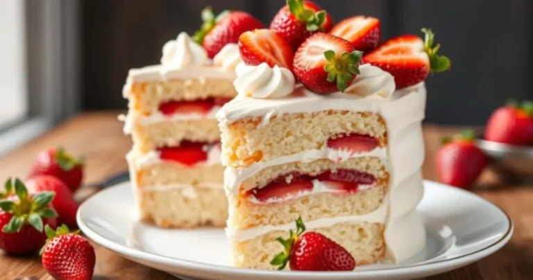 Vanilla and Strawberry Cake Recipe