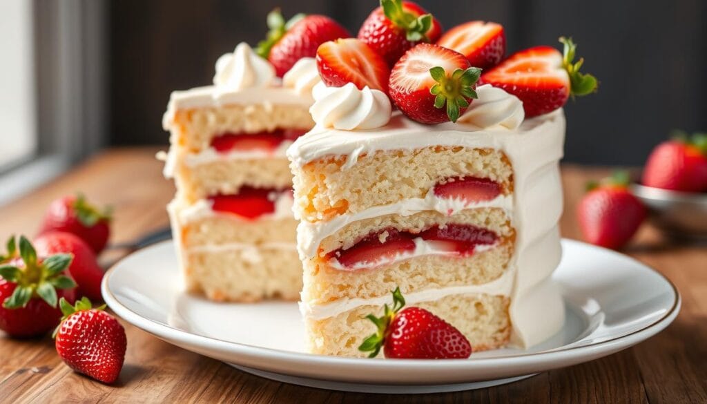 Vanilla and Strawberry Cake Recipe